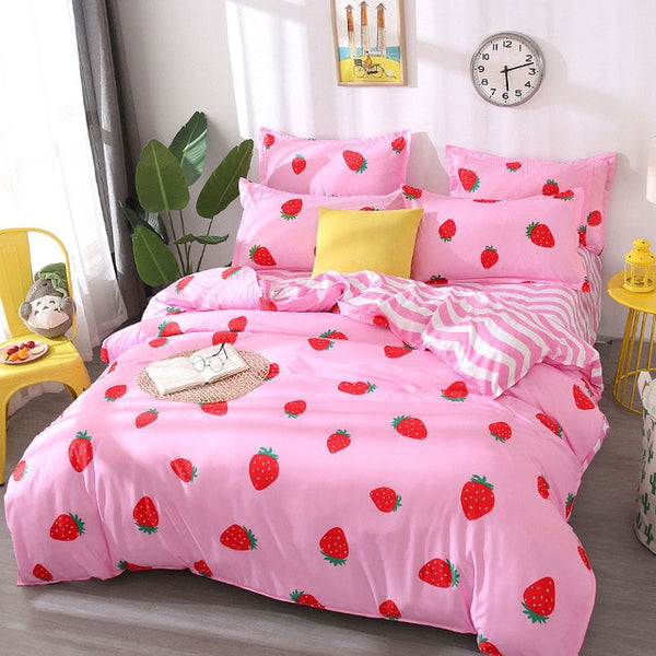 Tropical Plant 4pcs Kid Bed Cover Set Duvet Cover Adult Child Bed Sheets And Pillowcases Comforter Bedding Set 2TJ-61006