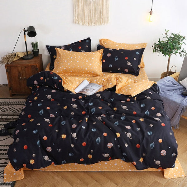 Tropical Plant 4pcs Kid Bed Cover Set Duvet Cover Adult Child Bed Sheets And Pillowcases Comforter Bedding Set 2TJ-61006