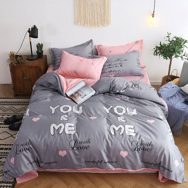 Tropical Plant 4pcs Kid Bed Cover Set Duvet Cover Adult Child Bed Sheets And Pillowcases Comforter Bedding Set 2TJ-61006