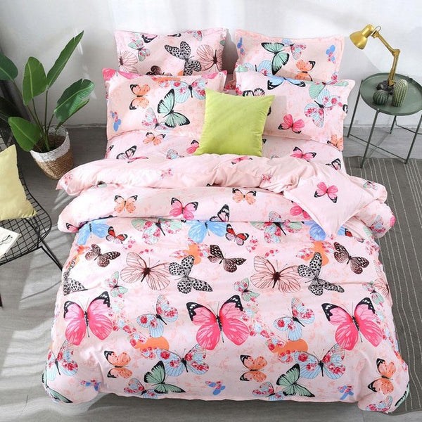 Tropical Plant 4pcs Kid Bed Cover Set Duvet Cover Adult Child Bed Sheets And Pillowcases Comforter Bedding Set 2TJ-61006