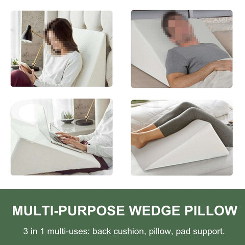 Triangle Bedding Wedge Pillow Cotton Sponge Cushion Multifunctional Neck Back Body Support Cushion Pad Home Hospital