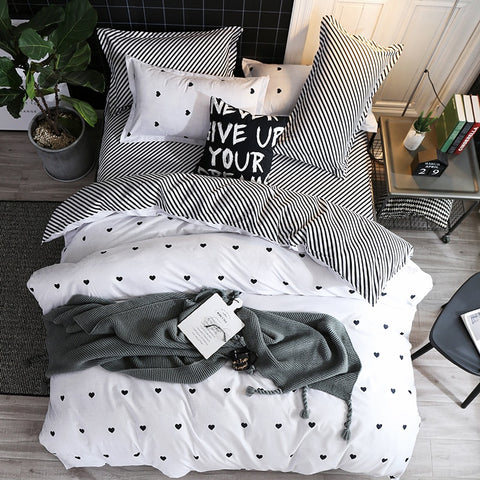 Fashion Simple Style home bedding sets bed linen duvet cover flat sheet Bedding Set Winter Full King Single Queen,bed set 2019