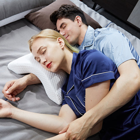 Creative Couple Sleeping Pillow Slow Rebound Memory Foam Multifunction Neck Pillow U Shaped Bed Pillows for Love Travel Arm Body
