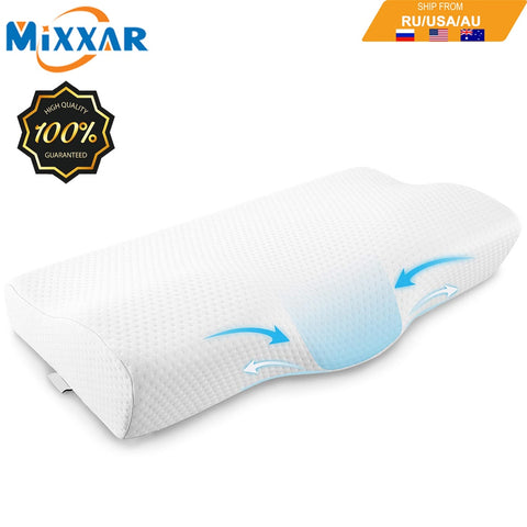 Dropshipping Contour Memory Foam Pillow Orthopedic Sleeping Pillows Ergonomic Cervical Pillow for Neck Pain Side Sleepers