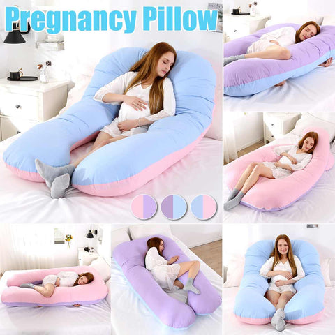 Sleeping Support Pillow For Pregnant Women Body Cotton Pillowcase U Shape Maternity Pillows Pregnancy Side Sleepers Bedding