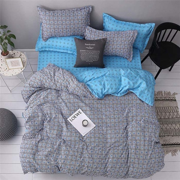 JDDTON New Arrival Classical Double sided Bed Linings Concise Style Bedding Set Quilt Cover Pillowcase Cover Bed BE031