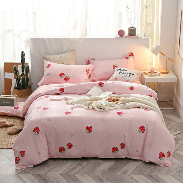 BEST.WENSD Free shipping high grade foliage soft Home Bedroom Bedding Set Quilt cover+bedsheet +pillowcases Bedclothes bed set