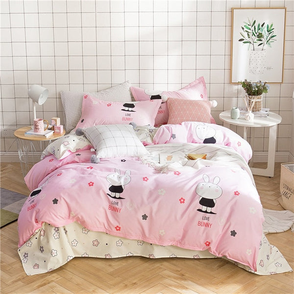 BEST.WENSD Free shipping high grade foliage soft Home Bedroom Bedding Set Quilt cover+bedsheet +pillowcases Bedclothes bed set
