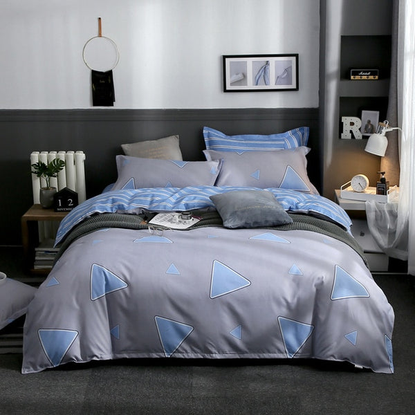 BEST.WENSD Free shipping high grade foliage soft Home Bedroom Bedding Set Quilt cover+bedsheet +pillowcases Bedclothes bed set