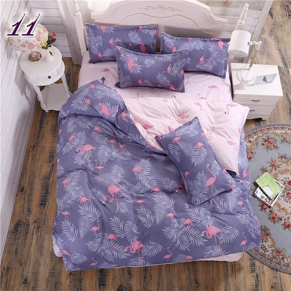 Flamingo Luxury Bedding Set Russia Euro Queen Double King Size Duvet Cover Set 2/6PCS Family Bed Linen Set Home Textile