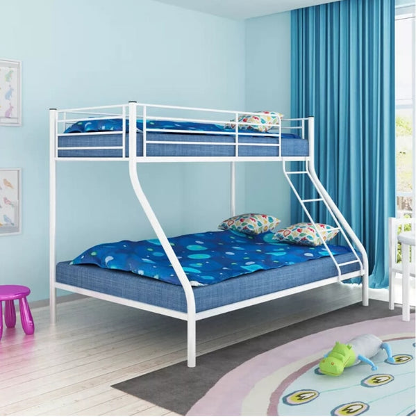 VidaXL Bunk Bed Frame For Kids 200x140 / 200x90cm Metal White High Quality Bed Suitable For Bedroom