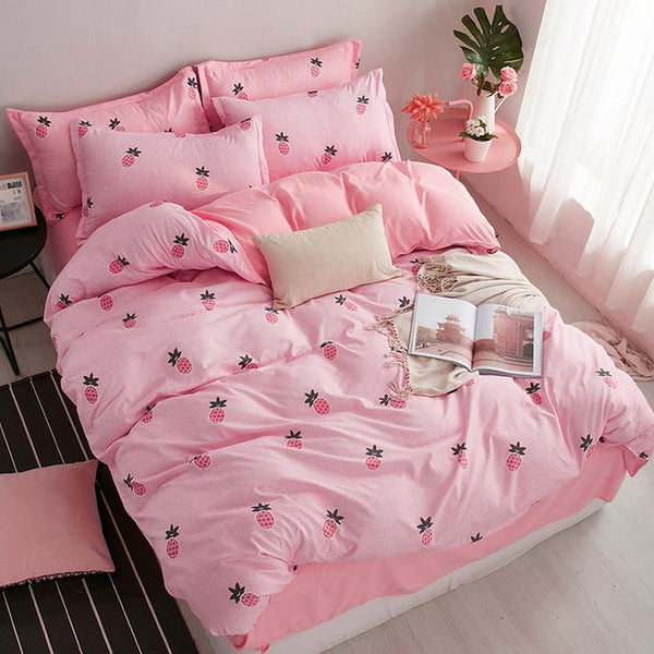 3/4 pcs Luxury Comforter Bedding Sets Geometric Pattern Bed Linen Cotton/Polyester Duvet Cover Bed Sheet Pillowcases Cover Set