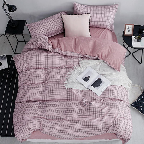 3/4 pcs Luxury Comforter Bedding Sets Geometric Pattern Bed Linen Cotton/Polyester Duvet Cover Bed Sheet Pillowcases Cover Set