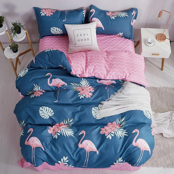 3/4 pcs Luxury Comforter Bedding Sets Geometric Pattern Bed Linen Cotton/Polyester Duvet Cover Bed Sheet Pillowcases Cover Set